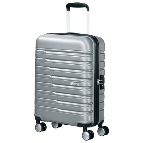 American Tourister Flashline - Spinner S, Equipaje de Mano, 55 cm, 34 L, Plata (Sky Silver)