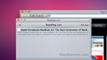 Reading List, posible novedad para Safari descubierta en la beta de Mac OS X Lion