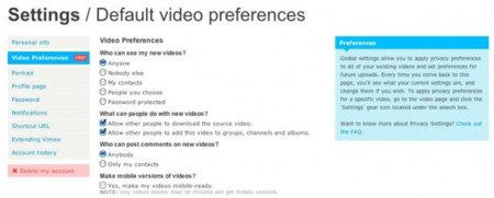 Vimeo ya permite reproducir en HD los vídeos incrustados y lanza "global settings"