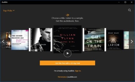 La aplicación Audible para Windows 10 se actualiza e introduce una nueva función llamada Clips