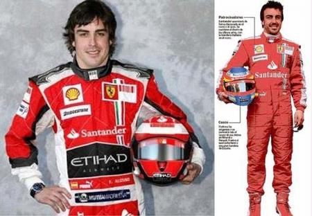 Fernando Alonso se vestirá mañana de rojo Ferrari