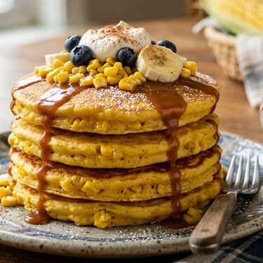 Cómo hacer unos hot cakes de elote enlatado con solo 5 ingredientes: quedan esponjositos y son perfectos para desayunar 