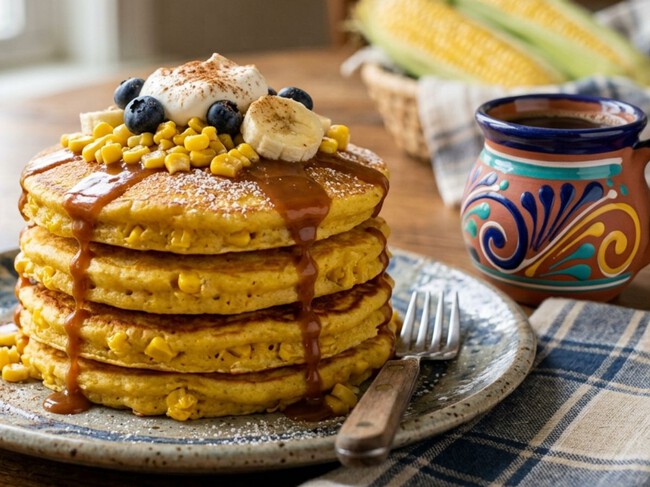 Cómo hacer unos hot cakes de elote enlatado con solo 5 ingredientes: quedan esponjositos y son perfectos para desayunar