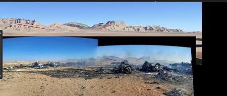 Helicópteros C-130 e MH-6 destruídos