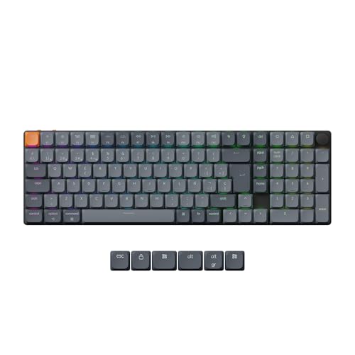 Keychron K17 MaxTeclado Mecánico Inalámbrico Ultrafino con Conexión 2,4 GHz/Bluetooth/Cable