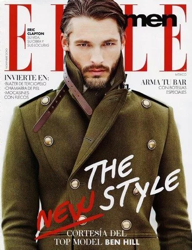 Ben Hill en la portada de Elle men de México