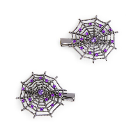 Kimball 8714801 01 Silvertone Halloween Spiderweb Hair Clips 2 Pack Gbp1 50 Eur2 2 50 Pln9 Czk55