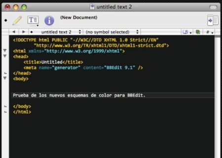 BBColors, esquemas de color para resaltar los textos de BBEdit