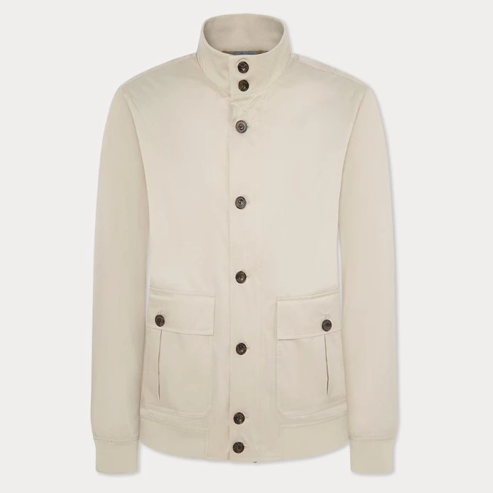 Hackett London Chaqueta de hombre tipo aviador con botones