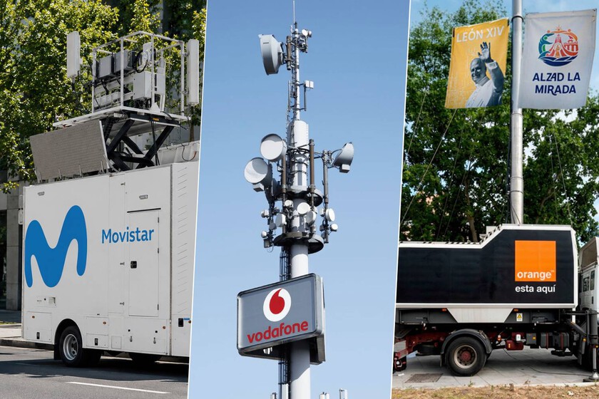  El reto más grade de la historia para la red : así han preparado Movistar, Orange y Vodafone la visita del Papa