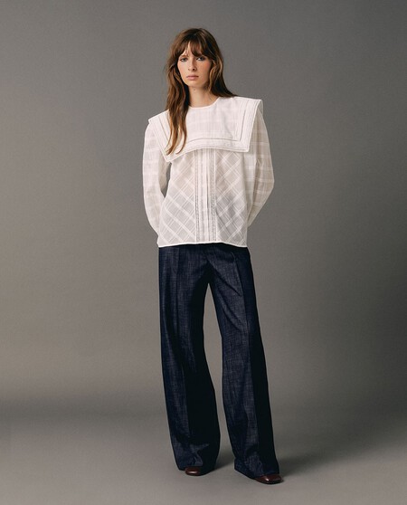 Blusas Lazadas Bonitas Elegantes El Corte Ingles Sfera Volantes Tendencia Otono Oficina Camisas Blancas