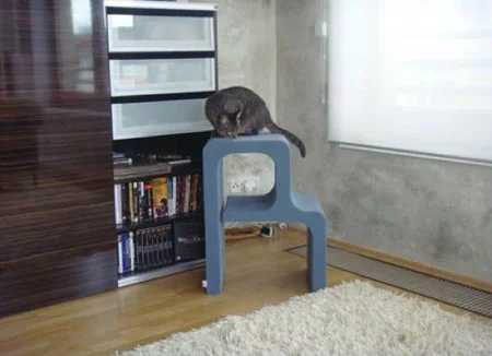 Catworks, un rascador para el gato con la inicial de su nombre