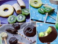 Receta de verano: piruleta helada de fruta cubierta de chocolate