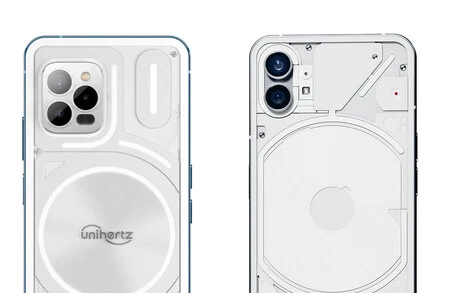 Unihertz Luna (左) と Nothing Phone (1)