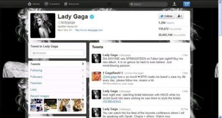 Lady Gaga llega a los 20 millones de seguidores en Twitter