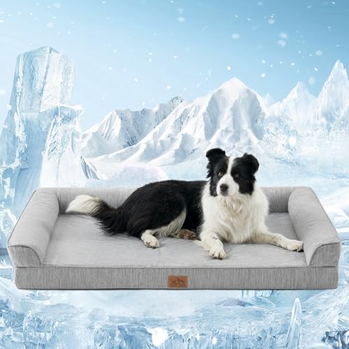 COZY KISS Cama Refrigerante Ortopédica para Perros Talla XXL 122x81x19 cm 