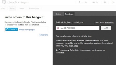 Google+ incorpora a los hangouts normales las llamadas telefonicas