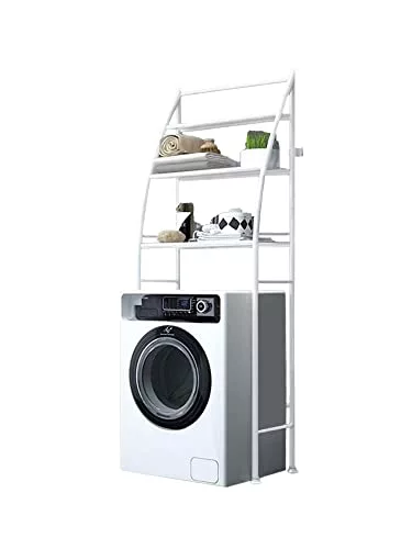 MAGIC SELECT Estantería sobre Lavadora 3 Baldas | Estante de Almacenamiento Impermeable, Organizador Multiusos, Ahorra Espacio Patas Ajustables en Altura
