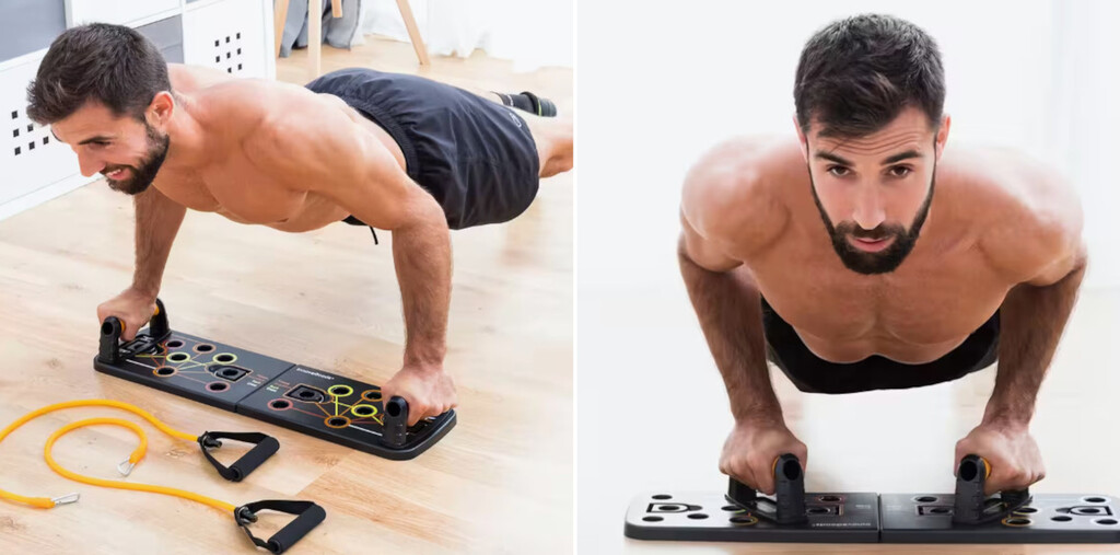 Decathlon rebaja a menos de 30 euros esta tabla de flexiones con bandas elásticas que resulta el complemento perfecto para entrenar en casa  