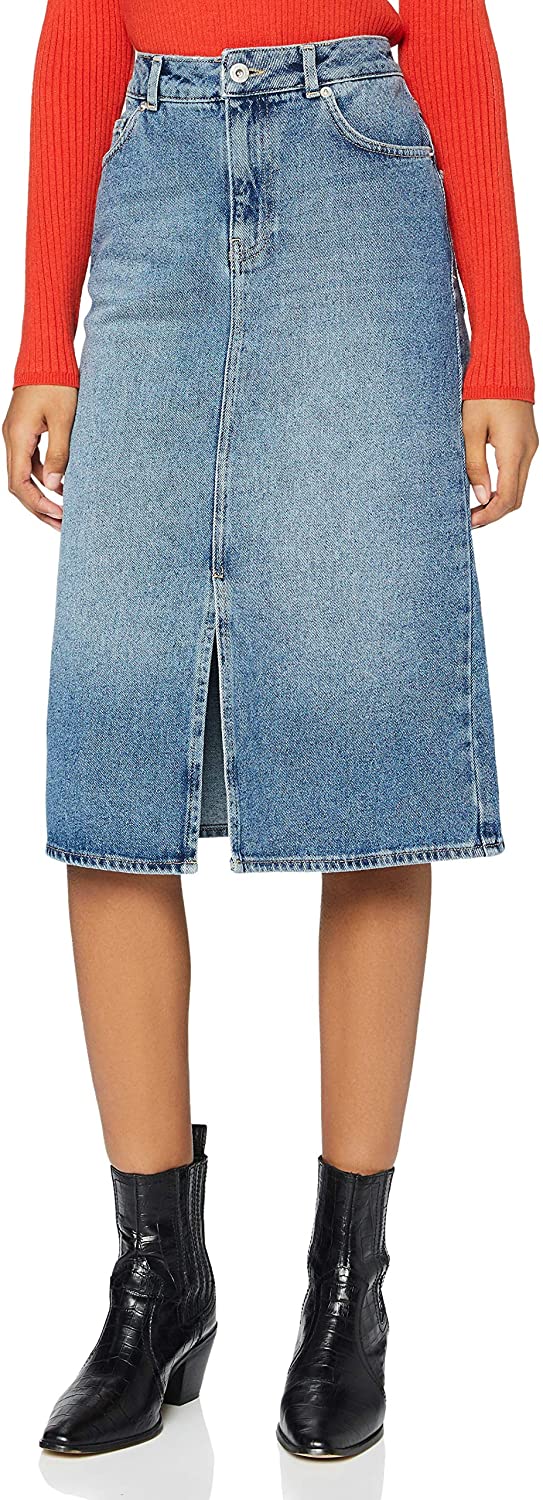 Amazon Brand - find.  Women's Midi Denim Skirt