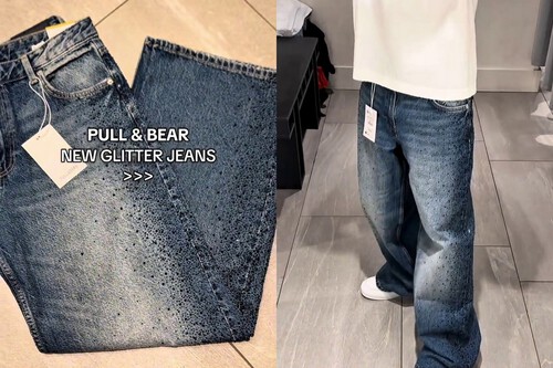 Si Creias Que El Brillo Era Solo Para Las Fiestas Espera A Ver Estos Vaqueros Virales De Bershka Que Han Saltado Del Armario A La Calle