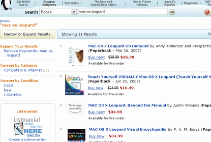 La imagen de la semana: Libros sobre Leopard para 2007