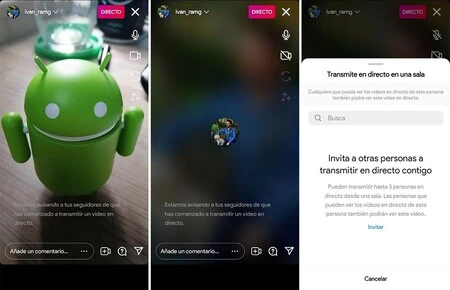 ビデオなしの Instagram でのライブブロードキャスト