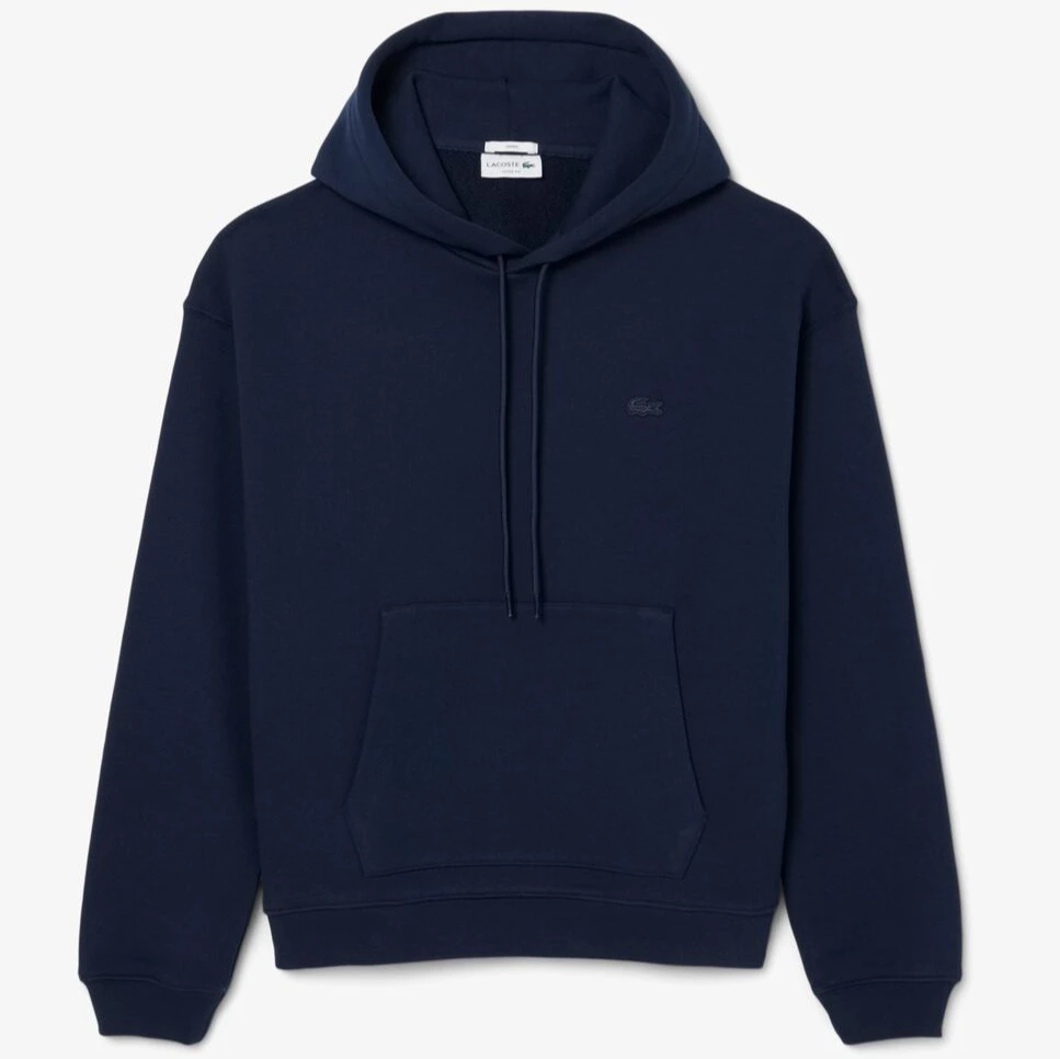 Sudadera unisex con capucha de felpa gruesa - Lacoste - Azul marino