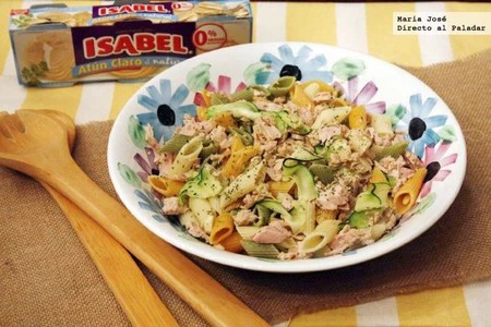 Ensalada de pasta, calabacín y atún claro al natural Isabel