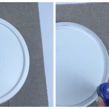 Este proyecto DIY transforma la tapa de un envase de plástico en un organizador muy práctico para casa