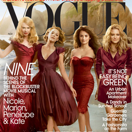 Penélope Cruz, Nicole Kidman, Kate Hudson y Marion Cotillard, cuatro divas portada de Vogue