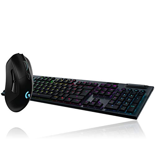 Logitech G703 LIGHTSPEED Ratón Gaming Inalámbrico + Logitech G915 LIGHTSPEED Teclado Gaming Mecánico Inalámbrico con teclas GL-Táctil de bajo perfil