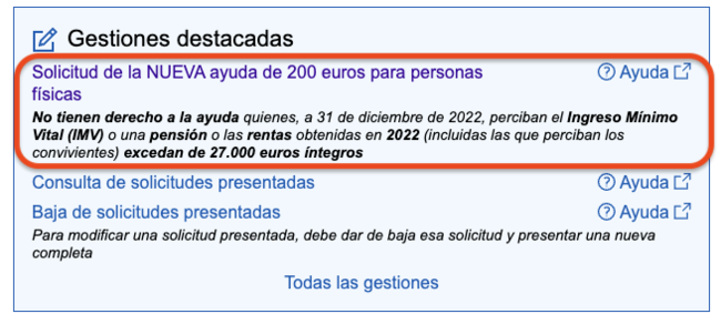 Así puedes pedir la nueva ayuda de 200 euros del Gobierno desde tu ...