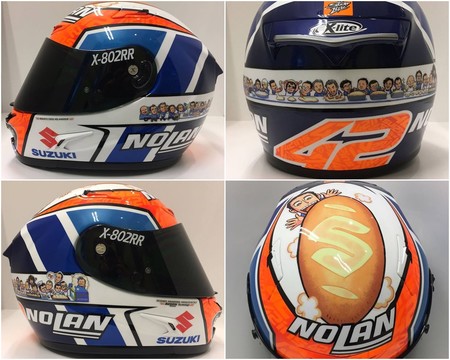 Alex Rins Casco Pretemporada 2018