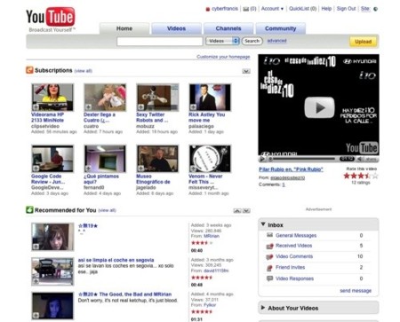 YouTube lanza oficialmente su página personalizada