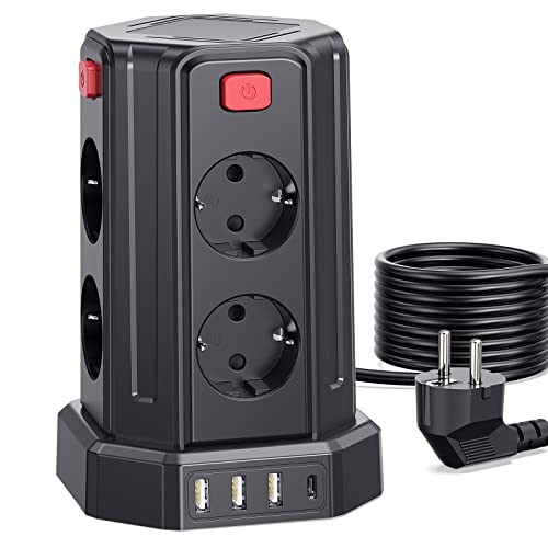 Torre Regletas Enchufes con Cable 3M