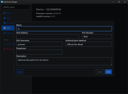 dev mode