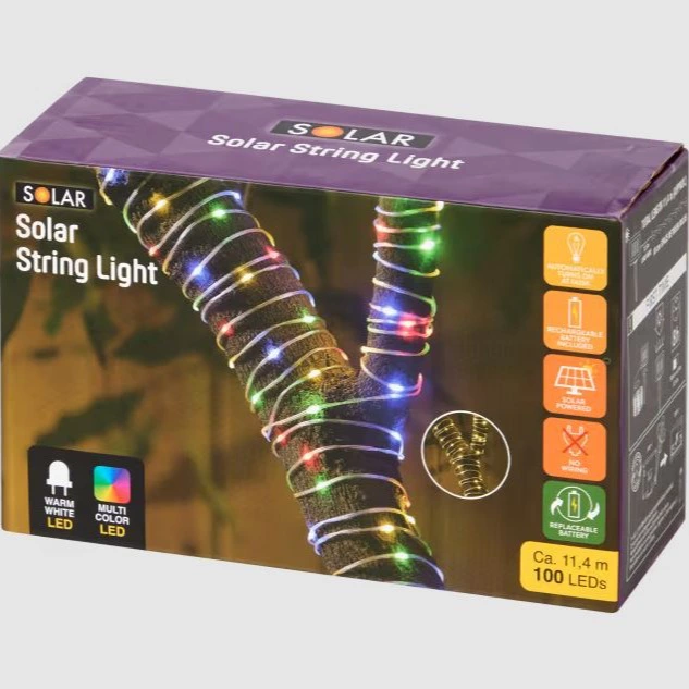 Cadena de luces Solar
100 ledes | Aprox. 11,4 metros
