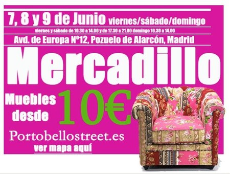 Mercadillo de muebles en Portobello Street, con artículos desde 10 euros