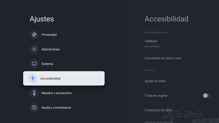 Accesibilidad Android Tv 14