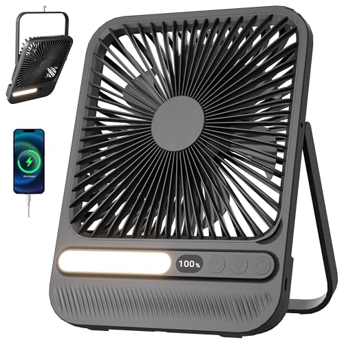 Ventilador Portátil de Viaje 7 Pulgadas con Luz