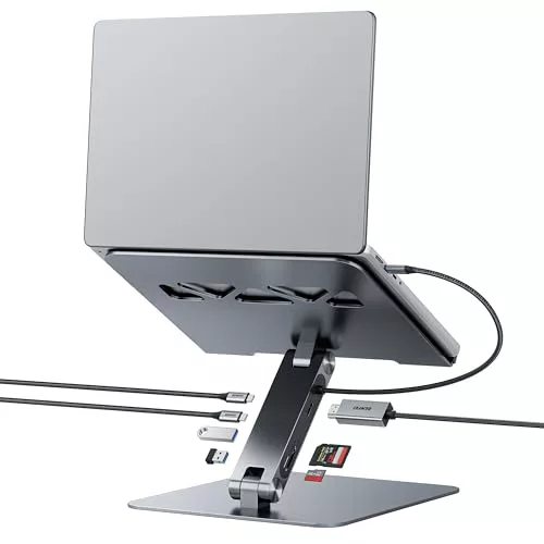 BENFEI Soporte para Portátil con Docking Station USB C 7 en 1