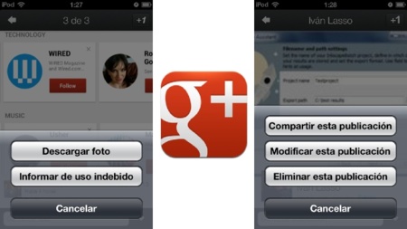 Google actualiza la aplicación de Google+ en iOS y Android y ya permite gestionar páginas desde ella