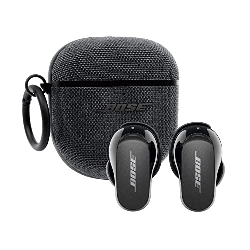 Bose Conjunto de QuietComfort Earbuds II Funda de Tela para Estuche, inalámbricos, Auriculares inalámbricos Bluetooth con cancelación de Ruido y con Sonido Personalizado, Negro Triple
