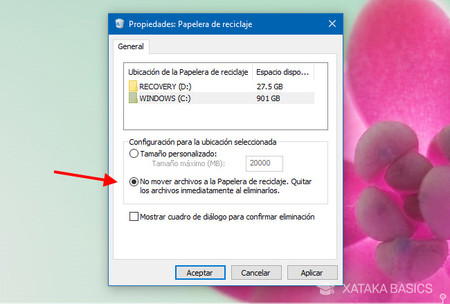 Cómo desactivar la papelera de reciclaje de Windows