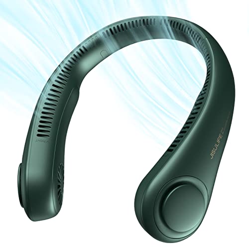 JISULIFE Ventilador de Cuello Portátil, 5 Velocidades, 4000 mAh