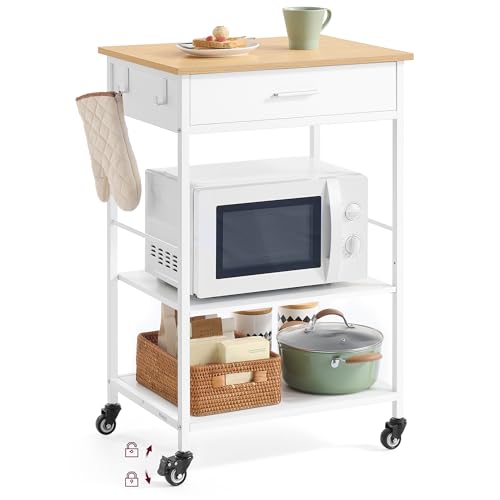 VASAGLE Carrito de Cocina con Ruedas