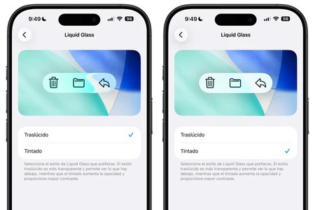 Ajustes Liquid Glass
