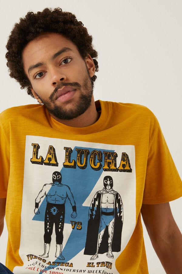 Camiseta estampado lucha libre