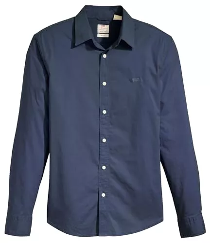 Levi's Long-Sleeve Battery Housemark Slim Camisa, Naval Academy, XL Hombre